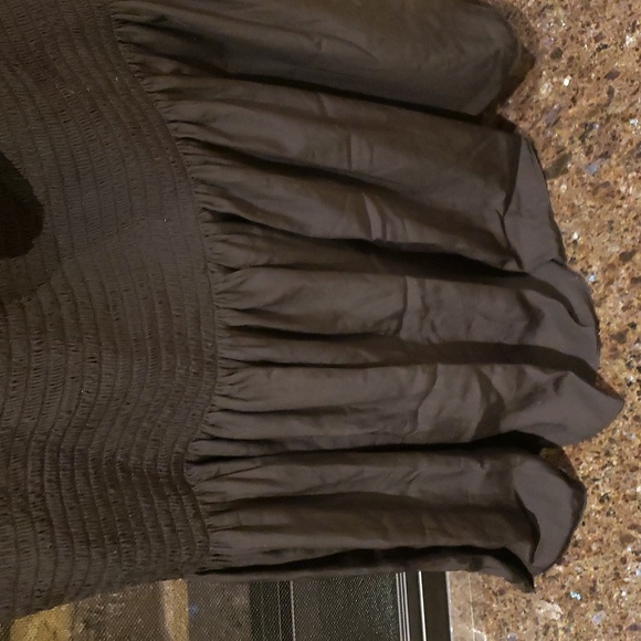 RAMY BROOK Black Silky Leah One Shoulder Smocked Waist Mini Dress - Picture 12 of 17